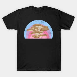 Colored Detailed Vintage Oyster Mushrooms T-Shirt